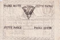 Italian States 7 Paoli - Assegnato - Roman republic - 1798 - P.S537