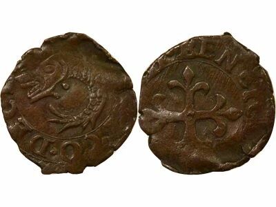 Italian States County of Desana, Delfino Tizzone - Liard with Dolphin - 1583 / 1598