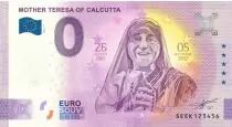 Italie 0 Euro Souvenir 2022 - M&egrave;re Teresa de Calcutta
