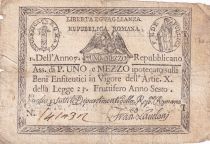 Italie 1 Paoli 1/2 Repubblica Romana - 1798