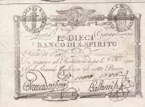 Italie 10 Paoli Banco di Spirito 1798