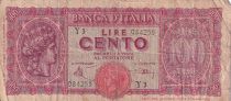 Italie 100 Lire  - Tête de «Italia» - 1944 - P.75a