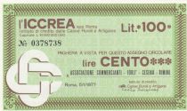 Italie 100 Lire ICCREA - Commerçants de REMINI - 1977 - Neuf