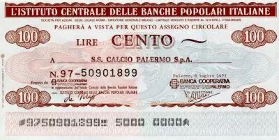 Italie 100 Lire Istituto Centrale Delle Banche Popolari Italiane - 1977 - Palermo - NEUF