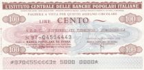 Italie 100 Lire Istituto Generale delle Banche Popolari Italiane - 1976 - Neuf - Domodossola