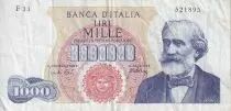 Italie 1000 Lire  - G. Verdi - 1965 - S&eacute;rie F.33 - P.96d