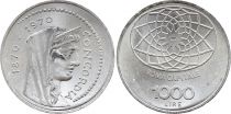 Italie 1000 Lire Rome Capital de l\'Italie 1870-1970 - Concordia - Argent - SPL