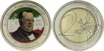 Italie 2 Euros - Cavour - Coloris�e - 2010