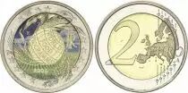 Italie 2 Euros - Programme alimentaire mondial - Coloris&eacute;e - 2004