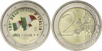 Italie 2 Euros - Unification italienne - Colorisée - 2011