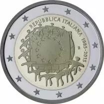 Italie 2 Euros Comm&eacute;mo. BE ITALIE 2015 - 30 ans du drapeau europ&eacute;en