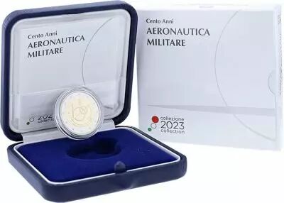 Italie 2 Euros Comm�mo. BE ITALIE 2023 - 100 ans de l\'arm�e de l\'air Italienne
