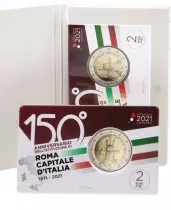 Italie 2 Euros Comm&eacute;mo. BU (coincard) ITALIE 2021 - 150 ans de Rome Capitale de l\'Italie