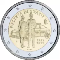 Italie 2 Euros Comm&eacute;mo. BU (Coincard) ITALIE 2022 - Police Nationale italienne