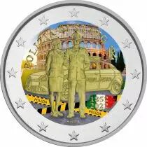 Italie 2 Euros Comm&eacute;mo. COULEUR ITALIE 2022 - Police Nationale italienne