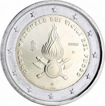 Italie 2 Euros Commémo. ITALIE 2020 - 80 ans du Corps des Sapeurs Pompiers