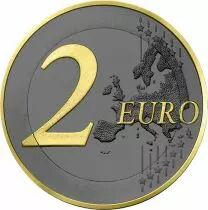 Italie 2 Euros Comm&eacute;mo. Ruth&eacute;nium & Or ITALIE 2021 - 150 ans de Rome Capitale de l\'Italie