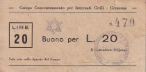 Italie 20 Lire - Camps de concentration de Crémone