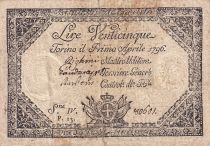 Italie 25 Lire Regie Finanze Torino - Sardaigne  - 01-04-1796