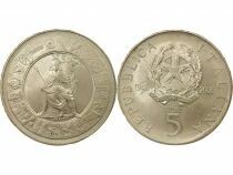 Italie 5 Euro Argent BU, 60e Anniversaire - 2006 R Rome