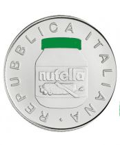 Italie 5 Euros - Argent - BE - Nutella - Version verte - 2021