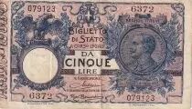 Italie 5 Lire - Victor Emmanuel II - 1924 - P.23g