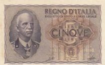 Italie 5 Lire - Vittorio Emanuele III - ND (1940-1944)