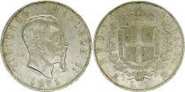 Italie 5 Lire, Victor Emmanuel II - Armoiries - 1871 M BN