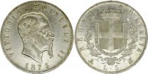 Italie 5 Lire, Victor Emmanuel II - Armoiries - 1875 M BN