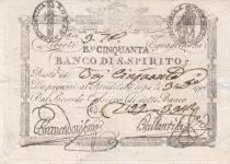 Italie 50 Bajocchi Banco di Spirito 1798