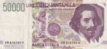 Italie 50000 Lire - G.L. Bernini - Statue - 1992  P.116b