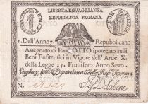 Italie 8 Paoli Repubblica Romana - 1798