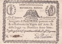 Italie 9 Paoli Repubblica Romana - 1798