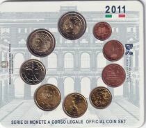 Italie Coffret BU Euro - 1 centime &agrave; 2 euros + 2 euros comm&eacute;moratives - 2011