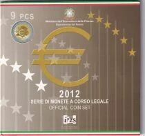 Italie Coffret BU Euro - 1 centime &agrave; 2 euros + 2 euros comm&eacute;moratives - 2012