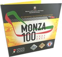 Italie Coffret BU Euro ITALIE 2022 avec 5 euros Argent Monza