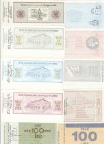 Italie Lot de 10 assegno différents - 1976 et 1977 - Neuf