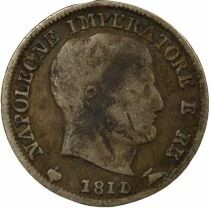 Italie Napol&eacute;on I - 5 Soldi Argent - 1811/0 M Milan