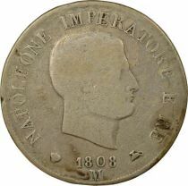 Italie Napol&eacute;on Ier - 5 Lire Argent - 1808 M Milan