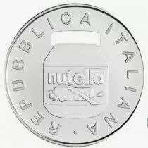 Italie Nutella - version Blanche - 5 Euros Argent Couleur ITALIE 2021 - Excellence italienne
