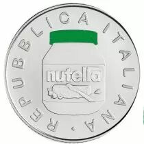 Italie Nutella - version Verte - 5 Euros Argent Couleur ITALIE 2021 - Excellence italienne