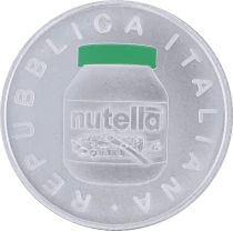 Italie Nutella - version Verte - 5 Euros Argent Couleur ITALIE 2021 - Excellence italienne