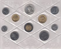 Italie Série 10 monnaies - 1985 en folder officiel