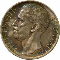 Italie Victor Emmanuel III - 10 Lire Argent - 1928 R Rome