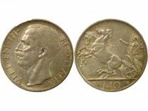 Italie Victor Emmanuel III - 10 Lire Argent - 1930 R Rome