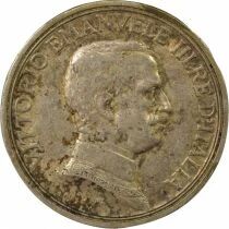 Italie Victor Emmanuel III - 2 Lire Argent - 1915 R Rome