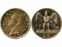 Italie Victor Emmanuel III - 5 Lire Argent - 1927 R Rome