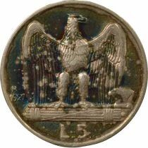 Italie Victor Emmanuel III - 5 Lire Argent - 1927 R Rome