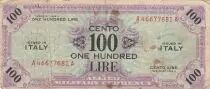 Italien 100 Lire 1943 - Allied Military Currency - Serial A46677681A