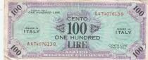 Italien 100 Lire 1943 - Allied Military Currency - Serial A47407613B